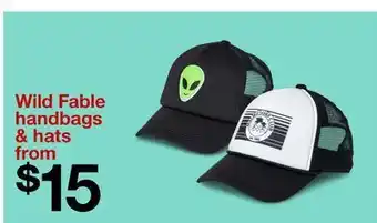 Target Wild fable handbags & hats offer