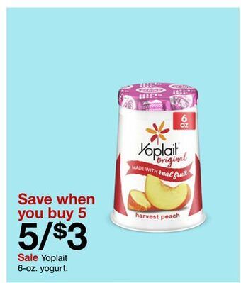 Target Yoplait 6 - oz. yogurt. offer