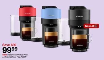 Target Nespresso vertuo pop + coffee machine offer