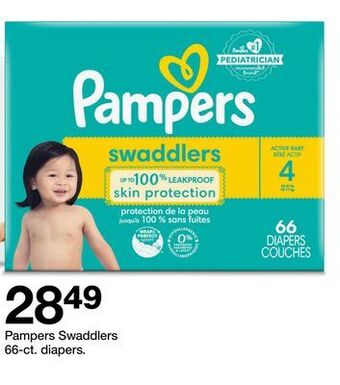 Target Pampers swaddlers offer