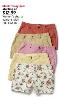 JC Penney Women's shorts offer