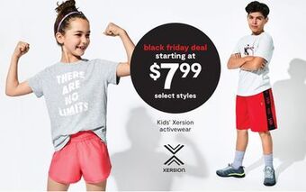 JC Penney Kids' xersion activewear offer