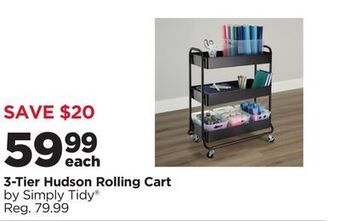Michaels 3-tier hudson rolling cart by simply tidy® offer