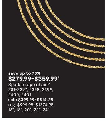 JC Penney Sparkle rope chain◊ offer