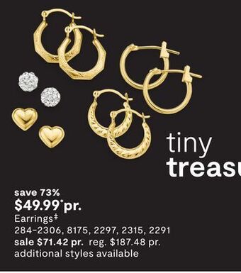 JC Penney Earrings‡ offer