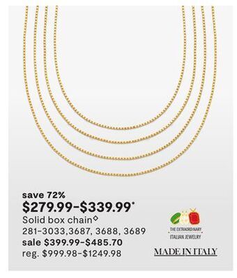 JC Penney Solid box chain◊ offer