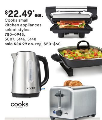 JC Penney Cooks small kitchen appliances offer