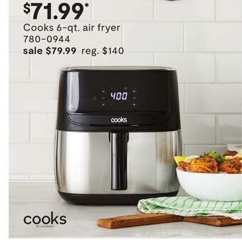 JC Penney Cooks 6-qt. air fryer offer