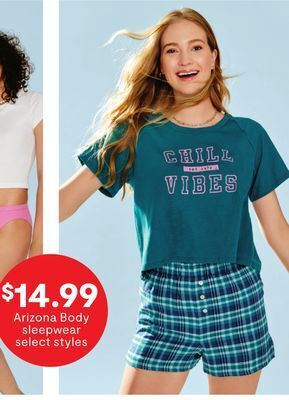 JC Penney Arizona body sleepwear offer