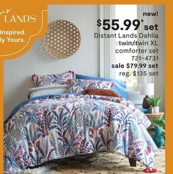 JC Penney Distant lands dahlia twin/twin xl comforter set offer