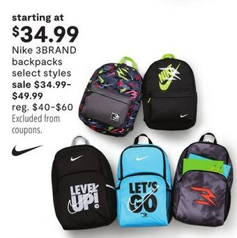 JC Penney Nike 3brand backpacks offer