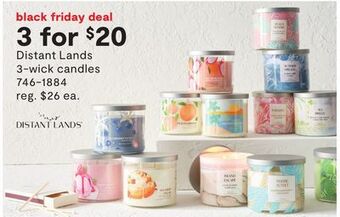 JC Penney Distant lands 3-wick candles offer