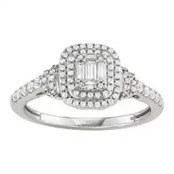 Kohl's Simply vera vera wang 14k white gold 1/2 carat t.w. diamond baguette halo engagement ring offer