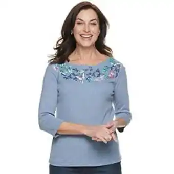 Kohl's Petite croft & barrow® floral screen tee offer