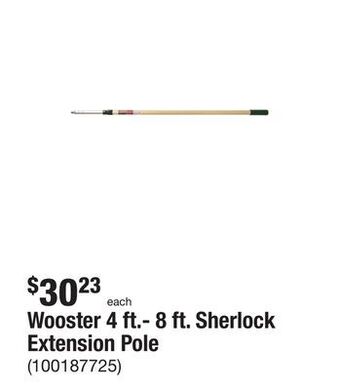 The Home Depot Wooster 4 ft.- 8 ft. sherlock extension pole offer