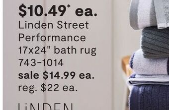 JC Penney Linden street performance 17x24 bath rug offer