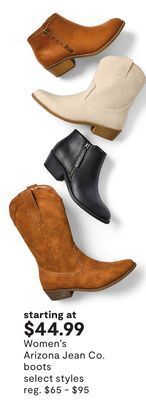 JC Penney Women's arizona jean co. boots offer