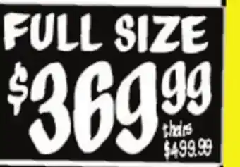 Ollie's Full size mattress set offer