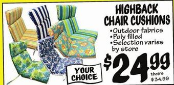 Ollie's Highback chair cushions offer