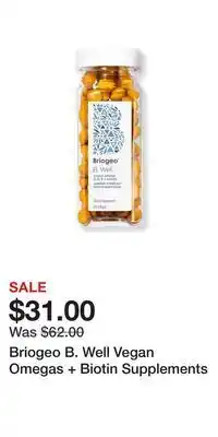 Ulta Beauty Briogeo b. well vegan omegas + biotin supplements offer