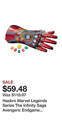 Game Stop Hasbro marvel legends series the infinity saga avengers: endgame iron man nano gauntlet offer