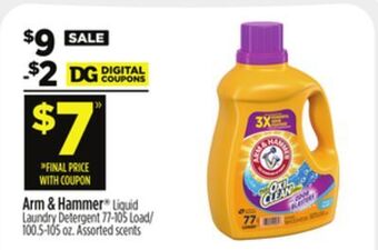 Dollar General Arm & hammer® liquid laundry detergent offer