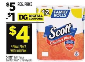 Dollar General Scott® bath tissue offer