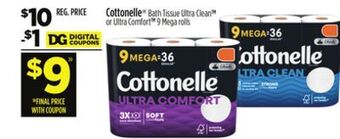 Dollar General Cottonelle® bath tissue offer