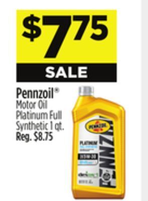 Dollar General Pennzoil® motor oil platinum full synthetic offer