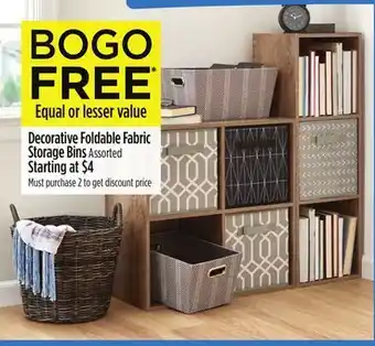 Dollar General Decorative foldable fabric storage bins offer