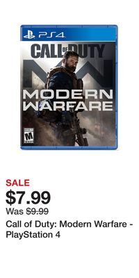Game Stop Call of duty: modern warfare - playstation 4 offer