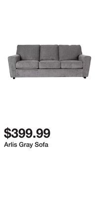 Big Lots Arlis gray sofa offer