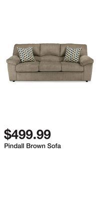 Big Lots Pindall brown sofa offer