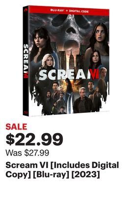 Best Buy Scream vi [includes digital copy] [blu-ray] [2023] offer
