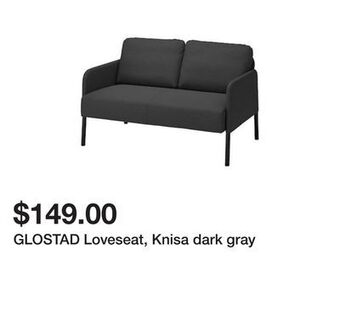 Ikea Glostad loveseat, knisa dark gray offer