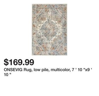 Ikea Onsevig rug, low pile, multicolor, 7 ' 10 x9 ' 10 offer