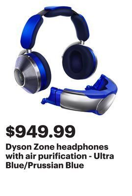 Best Buy Dyson zone headphones with air purification - ultra blue/prussian blue offer