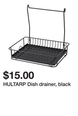 Ikea Hultarp dish drainer, black offer