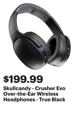 Best Buy Skullcandy - crusher evo over-the-ear wireless headphones - true black offer