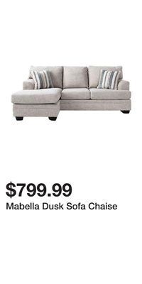 Big Lots Mabella dusk sofa chaise offer