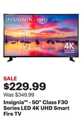Best Buy Insignia™ - 50 class f30 series led 4k uhd smart fire tv offer
