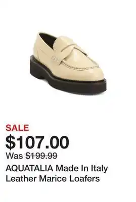 Marshalls Aquatalia made in italy leather marice loafers offer