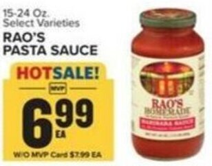 Food Lion RAO'S PASTA SAUCE 15-24 oz offer