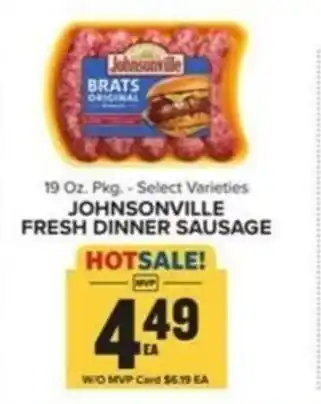 Food Lion 19 Oz. Pkg.-Select Varieties JOHNSONVILLE FRESH DINNER SAUSAGE offer