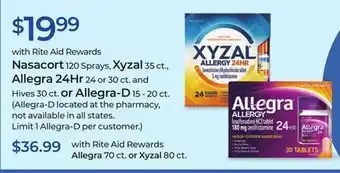 Nasacort, xyzal, or allegra-d