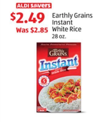 Aldi Earthly grains instant white rice offer