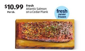 Aldi Fresh atlantic salmon on a cedar plank offer