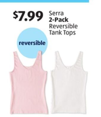Aldi Serra 2-pack reversible tank tops offer