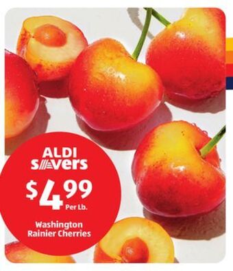 Aldi Washington rainier cherries offer