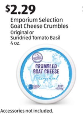 Aldi Emporium selection goat cheese crumbles offer